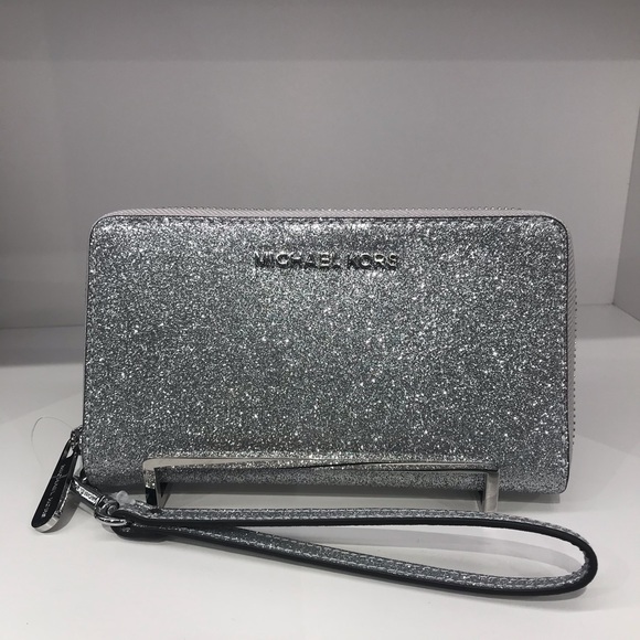 Michael Kors glitter sparkle phone wallet wristlet - Picture 3 of 6